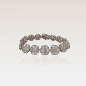 Diamond Flower Tennis Bracelet