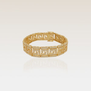 18k yellow gold greek key bracelet