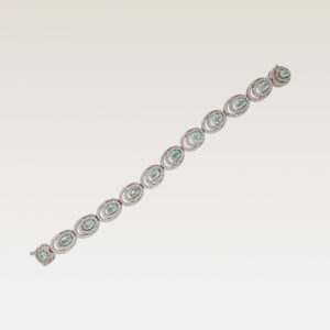 Paraiba tourmaline and diamond bracelet
